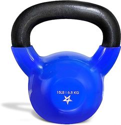 Yes4All KLD1 2–22 kg kettlebell/kettlebellt av gjutjärn med vinylbeläggning 6,8 kg