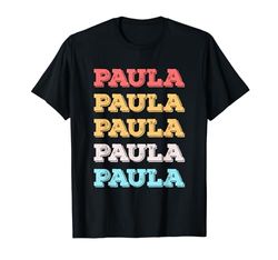 Bonito regalo personalizado con nombre de Paula personalizado Camiseta