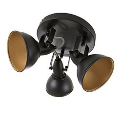 BRILONER - Candeeiro de teto, design retro/vintage, iluminação de sala de estar, casa, 3 x E14, 40 W, candeeiro de teto, holofotes LED interior teto, candeeiros de teto quarto, 55,4 x 10 x 18,1 cm,