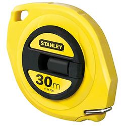 Stanley Capsulebandmaat standaard staal (30 m lengte, 9,5 mm maatbreedte, ABS-kunststof, nauwkeurigheidsklasse II) 0-34-108