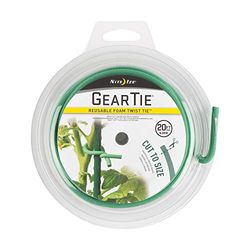 Nite Ize Gear Tie, Cravatta per Ingranaggi Riutilizzabile, in Schiuma, 20 m. Unisex-Adulto, Verde, 20ft