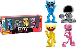 Poppy Playtime - Set van 4 figuren - Videospelfiguren - Vanaf 6 jaar - Lansay
