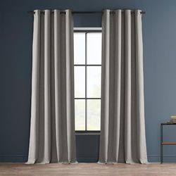 HPD Half Price Drapes Grommet Linen Curtains 84 Inches Long Room Darkening Curtains for Bedroom & Living Room (1 Panel), 50W x 84L, Clay