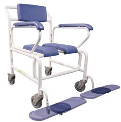 Performance Health Chaise Percée de Douche à Roulettes, Taille XXL, Chaise Accoudoirs Standards, largeur 67 cm