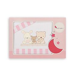 Ensemble de draps 3 pièces de pour mini berceau - 100% Coton - Love blanc et rose