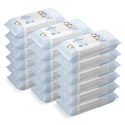 by Amazon Disney Pure Toallitas para bebé, Sin fragancia, 1080 toallitas, 18 paquetes de 60 (Anteriormente una marca Mama Bear, el mismo producto)