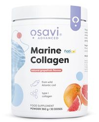 Osavi Marine Collagen – 360 g Powder | Grapefruit Flavor | Supports Skin Elasticity & Reduces Wrinkles | Naticol® Collagen Peptides from Wild Cod, Enriched with Vitamin C for Collagen Formation