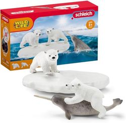 schleich 42531 isbjörnsglidparti, för barn från 3+ år, Wild Life – lekset