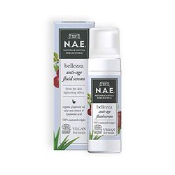 N.A.E. Siero Viso Fluido Anti-Età Bellezza, con Olio di Semi d'Uva ed Estratto di Aloe Vera Biologici e Acido Ialuronico, Formula Vegana, 30 ml