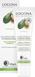 Organic Cell-Renewing, 24-Hour Vitamin Cream from Logona Natural Cosmetics for Dry to Very Dry Skin with Organic Avocado & Vitamin E, Intensively Protects & Nourishes Natural & Vegan, 30 ml