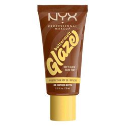 NYX Professional Makeup Fondotinta Illuminante, Per Tutti i Tipi di Pelle, Incarnato Uniforme e Luminoso, Effetto Naturale e Tenuta fino a 12H, Con SPF 30, Buttermelt Glaze, Tonalità: 08 Nutmeg Butta