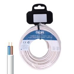 Slanghaspel, wit, 20 m, 2 x 2,5 mm, ideaal voor het bewateren en het vervoer van vloeistoffen, flexibel en robuust, perfect voor tuinieren en buiten, gegarandeerde kwaliteit.