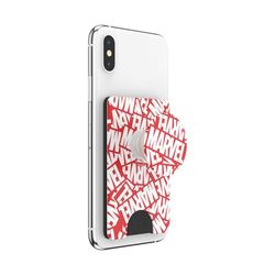 PopSockets PopWallet+ con un PopTop Swappable Integrato per Telefoni Cellulari e Tablet - Marvel Logo