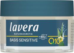 lavera Anti-Wrinkle Night Cream Q10 - Base Sensitive - Moisture & Care - Anti-Ageing Night Cream - Cream Nourishes & Tightens the Skin - Vegan - Organic - Natural Cosmetics - Face Cream with Jojoba (1 x 50 ml)