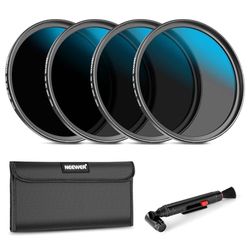 NEEWER Set di Filtro ND da 72mm per Obiettivo, ND16/ND32/ND64/ND1000, Penna Pulizia per Lenti, Custodia per Filtri, Kit di Accessori Filtri HD Compatibile con Canon Nikon Sony Obiettivi Fotocamere