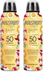 Angstrom Protect Spray Solare Trasparente Protettivo Corpo SPF 50+, by Giulia Salemi, 200 ml (Confezione da 2)