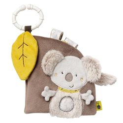 Fehn 064117 - Livro ilustrado macio com design de coala, livro sensorial de tecido com motivos de animais, para bebés e crianças pequenas a partir dos 0 meses, tamanho: 14 x 15 cm