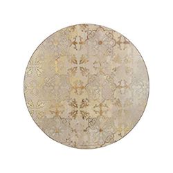 CREATIVE TOPS Conjunto de 4 toalhas de mesa individuais com encosto de cortiça, impressão dourada, 29 cm, cor dourada e cinzento