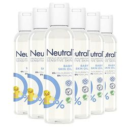 Neutral Huile de Soin Bébé pour Peaux Sensibles et Réactives Hypoallergénique 0% paraben, 0% parfum, 0% colorant, Nordic Ecolabel (Lot de 2x150ml)