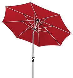 Schneider Skärskärmsskärmning Venedig, röd, ca 270 cm, 8-delad, rund parasoll