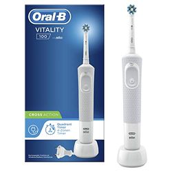 Oral-B Pro 600 Brosse À Dents Électrique Rechargeable Avec 1 Manche Et 1 Brossette 3D White, Technologie 3D, Élimine Jusqu’À 100 % De Plaque Dentaire