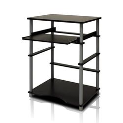 Furinno Home Bureaux d'Ordinateur, Bois, Noir/Gris, Taille Unique, One Size
