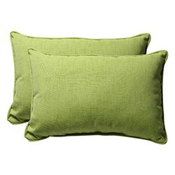 Pillow Perfect Decorative Green Textured Solid Rectangle Toss Pillow, 2-Pack