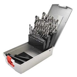 Bosch Professionnal 25 uds. Set de brocas para metal HSS-G ProBox (para acero, Ø 1-13 mm, accesorios taladro y soporte taladro)