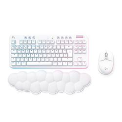 Logitech G Combinación inalámbrica para Gaming, Teclado G715 y ratón G705, Iluminación RGB LIGHTSYNC Personalizable, Tecnología inalámbrica Lightspeed, Bluetooth, Ligero, PC/Mac/Portátil - Blanco