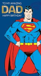 wb - superman, vader, verjaardagskaart