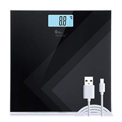 Digital Bathroom Scales USB Rechargeable, Weighing Scales for Body Weight with Weight Change Indication, Step-On Technology,High Precision,180kg/400lb/28stone Maximum Capacity