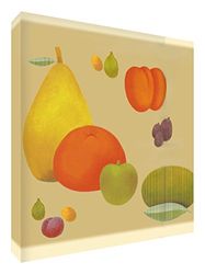 Feel Good Art Gallery verpakt vak canvas met massief voorpaneel (51 x 51 x 4 cm, groot, fruitig)