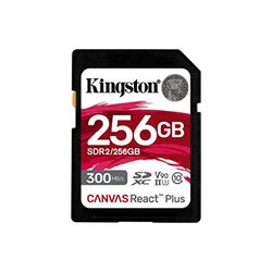 Kingston Canvas React Plus 256GB SDXC Speicherkarte UHS-II 300R/260W U3 V90 for Full HD/4K/8K - SDR2/256GB