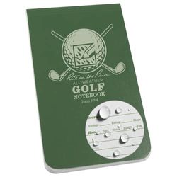 Rite in the Rain Alle Weer Golf Notebook, 3,5 "x 6", Groene Veld Flex, Club Yardage Boek & Hole Notities (Nr 4)