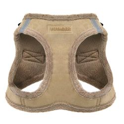 Voyager Step-in pluche hondenharnas - zacht pluche instapvest harnas voor kleine en middelgrote honden van Best Pet Supplies - Latte Suede, L (Borst 45,7-52,1 cm)