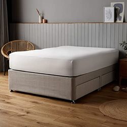 Silentnight Lenzuolo con angoli naturali super morbido, accogliente e confortevole, delicato al tatto, lussuoso in microfibra facile da pulire, con angoli elasticizzati, lenzuolo con angoli