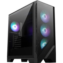 MSI MAG FORGE 321R AIRFLOW Mid-Tower PC Case - ATX Capacity, RTX 40 GPU Support, ARGB Fans, Magnetic Dust Filters, Tempered Glass, 4- ARGB-Fan Control Board, USB 3.2 Gen 2x2 Type-C