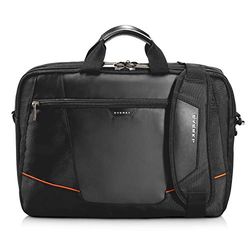 Everki Flight Briefcase - Bolsa para portáteis de 40,6 cm (40,6 cm) com compartimento para arquivos e acessórios, aba do carro e outras características, preto