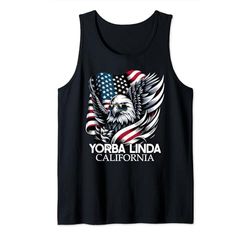 Yorba Linda California 4th Of July USA American Flag Camiseta sin Mangas