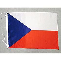 AZ FLAG - Drapeau République tchèque - 45x30 cm - Pavillon Tchèque - Tchéquie Polyester Léger Avec Deux Cordelettes - 20g