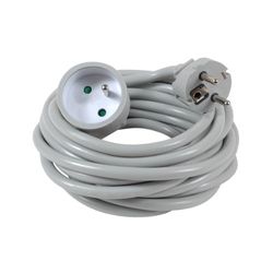Rallonge électrique | Prolongateur électrique | Rallonge prise | Rallonge prise électrique | Rallonge 5 mètres | HO5VV|F 3g1.5 gris 2P+T 16 AMP | 335255 Debflex