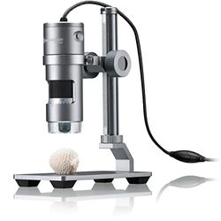 Bresser Digitalt mikroskop med LED-ringljus, ljusmikroskop DST-1028 med USB-anslutning för PCS, 5,1 MP