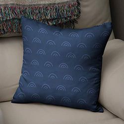 BonaMaison Decoratieve Kussensloop, Blauw Kussenhoezen Bank, Zitkussen, Decoratieve Kussenhoesjes, Kussensloop; Sofa, Slaapkamer, Kantoor, Auto 50x50 Cm - Ontworpen en vervaardigd in Turkije
