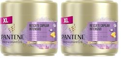 Pantene Hair Mask For Dry Damaged Hair, Intense Hair Rescue, Helps Repair Intensely Dry, Damaged Hair, Biotin And Hydrolyzed Silk Protein, Leaves Hair Silky To The Touch, 300ml (Pack of 2)