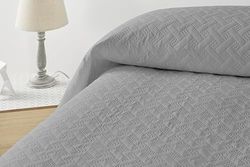 Degrees home Glad - sprei voor bed 180 - sprei Bouti bed - lente zomer - 270 x 260 cm - grijs