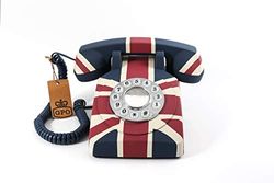 GPO Téléphone vintage bouton poussoir - Drapeau Anglais