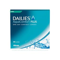 Dailies AquaComfort Plus Lentes de contacto tóricas de reemplazo diario, Pack de 90, R 8.8 mm, D 14.4 mm, cilindro -0.75, eje90, -5.25 Diopt