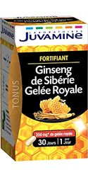 JUVAMINE - Fortifiant - Ginseng De Sibérie et Gelée Royale - Tonifiant et Fortifiant Physique - 200 mg de Gelée Royale - 30 Gélules - Programme de 1 Mois