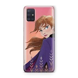ERT GROUP etui na telefon Samsung A51, case oryginalny i oficjalnie licencjonowany przez Disney, wzór Anna 002, optymalnie dopasowane, plecki z TPU częściowo przeźroczyste