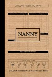 Nanny Childminder Care Feeding Napping Log Book: Journal to Record Feeds, Sleeps, & Needed Supplies. Ideal for Parents, Nannies, Nurseries, & Kindergartens